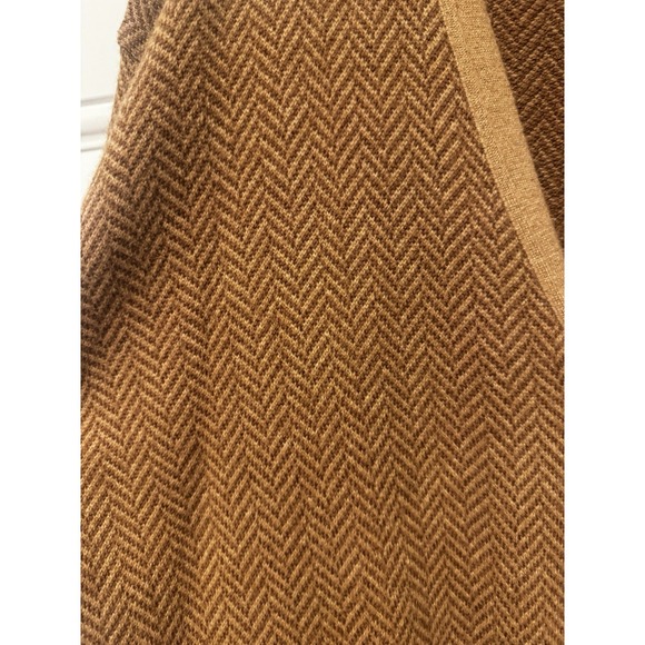 Vintage Ralph Lauren Camel Brown Herringbone Camelhair Cardigan Men's XL 80s/90s - Picture 8 of 15